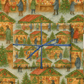 Christmas Market Wrapping Paper featuring festive market stalls, shoppers, and holiday decorations in a snowy village setting.
