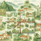 South America Wrapping Paper featuring iconic landmarks, wildlife, and lush landscapes of South America.