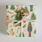 Nutcracker Christmas Wrapping Paper featuring whimsical holiday designs like nutcracker soldiers and Christmas trees.