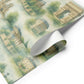Elegant Paris Wrapping Paper featuring iconic Parisian landmarks in soft watercolor tones.