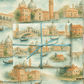 Venice Wrapping Paper featuring hand-painted gondolas and iconic Venetian architecture in soft watercolor hues.