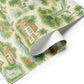 South America Wrapping Paper featuring iconic landmarks like Christ the Redeemer and colonial buildings.