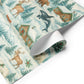 Luxury Christmas wrapping paper featuring watercolor wildlife and snowy Alaskan landscape designs.