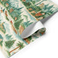 Luxury Christmas wrapping paper featuring watercolor scenes of Pacific West Coast towns and nature.