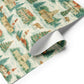 Luxury Christmas wrapping paper featuring watercolor regional landmarks and festive trees.