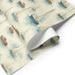 Boats Wrapping Paper featuring hand-painted watercolor sailboats and yachts on a serene background.